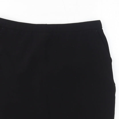 PADINI Womens Black Polyester Straight & Pencil Skirt Size M Zip
