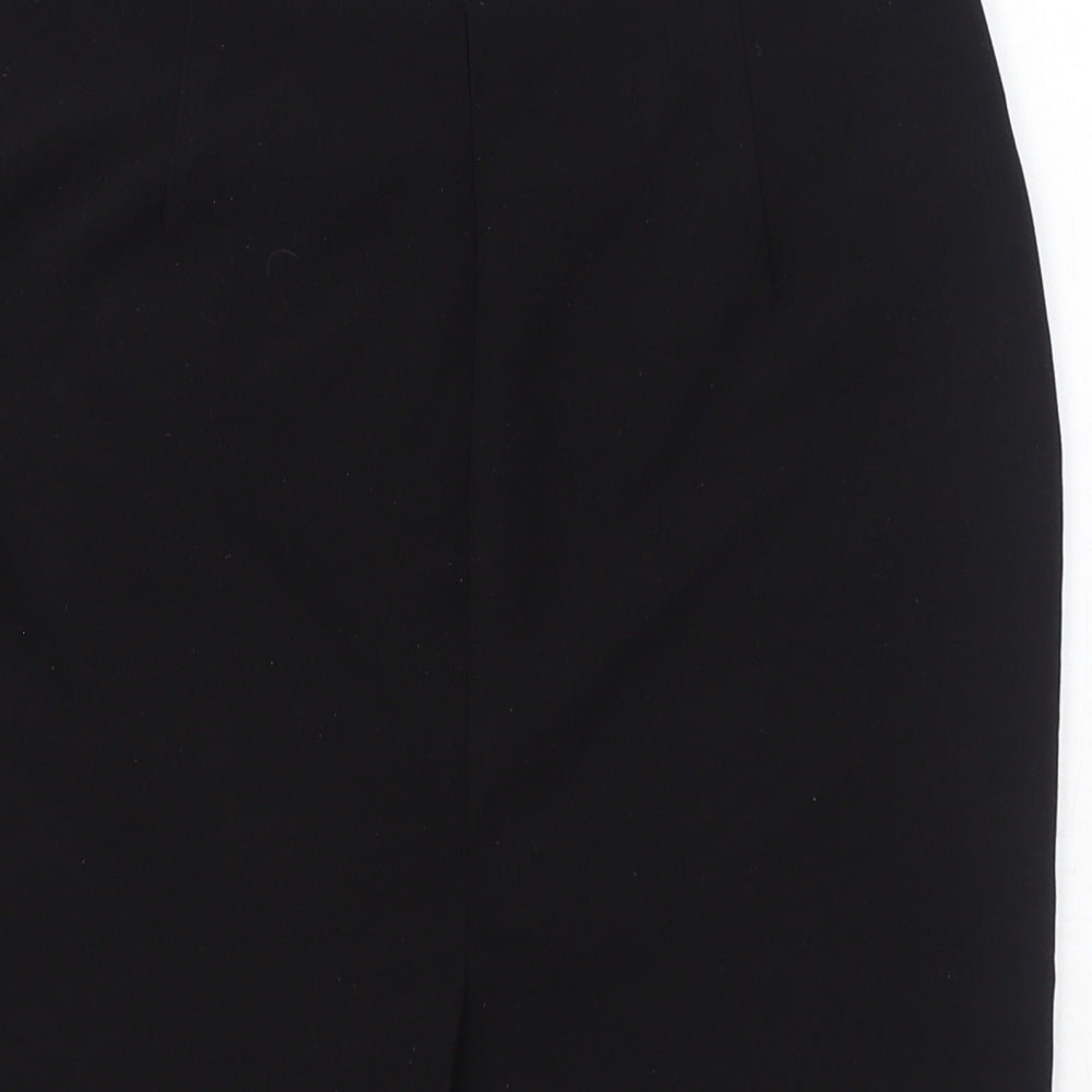 PADINI Womens Black Polyester Straight & Pencil Skirt Size M Zip
