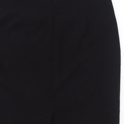 PADINI Womens Black Polyester Straight & Pencil Skirt Size M Zip