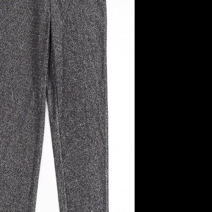 Body Flirt Womens Silver Polyester Capri Leggings Size XS L29 in - Glitter Elastic Waist