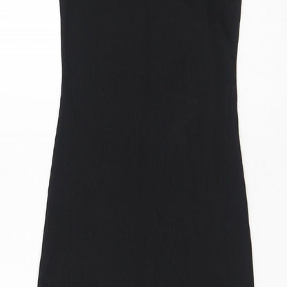 Nasty Gal Womens Black Polyester Bodycon Size 8 Sweetheart Pullover - Puff Sleeve