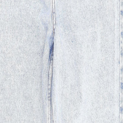 Denim & Co. Womens Blue Cotton Straight Jeans Size 8 L29 in Regular Zip - Pockets