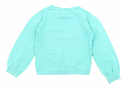 John Lewis Girls Green Cotton Pullover Sweatshirt Size 11 Years Pullover - Girls support girls