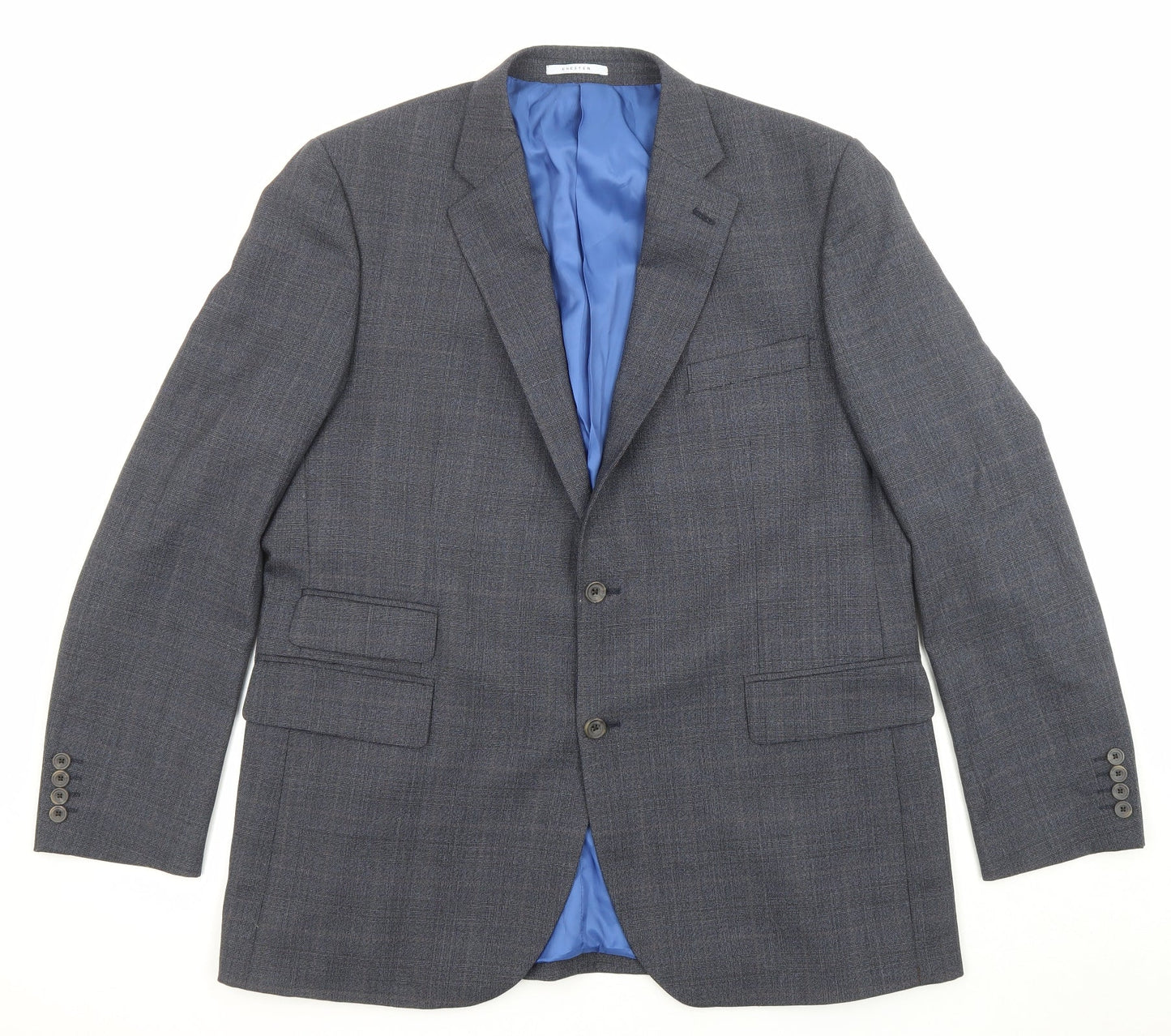 Mens UK Size 46 Chester Regular Blue Suit Jacket