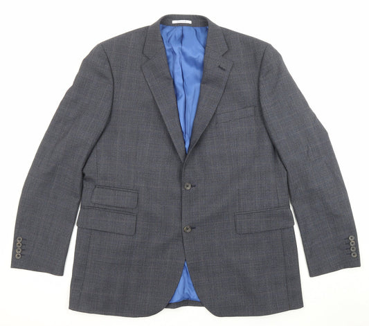 Mens UK Size 46 Chester Regular Blue Suit Jacket