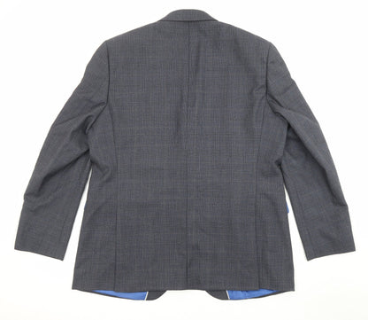 Mens UK Size 46 Chester Regular Blue Suit Jacket