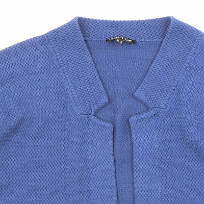 Womens UK Size 4 Marble Blue Cardigan Jumper