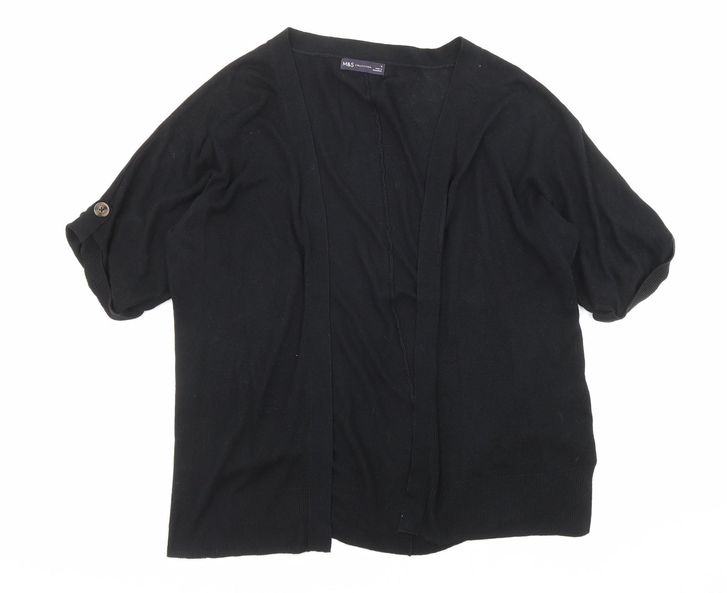 Womens UK Size S Marks and Spencer Black Cardigan Jumper