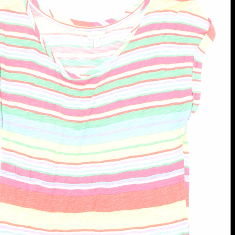 Womens UK Size S Monsoon Multicoloured Jersey T-Shirt