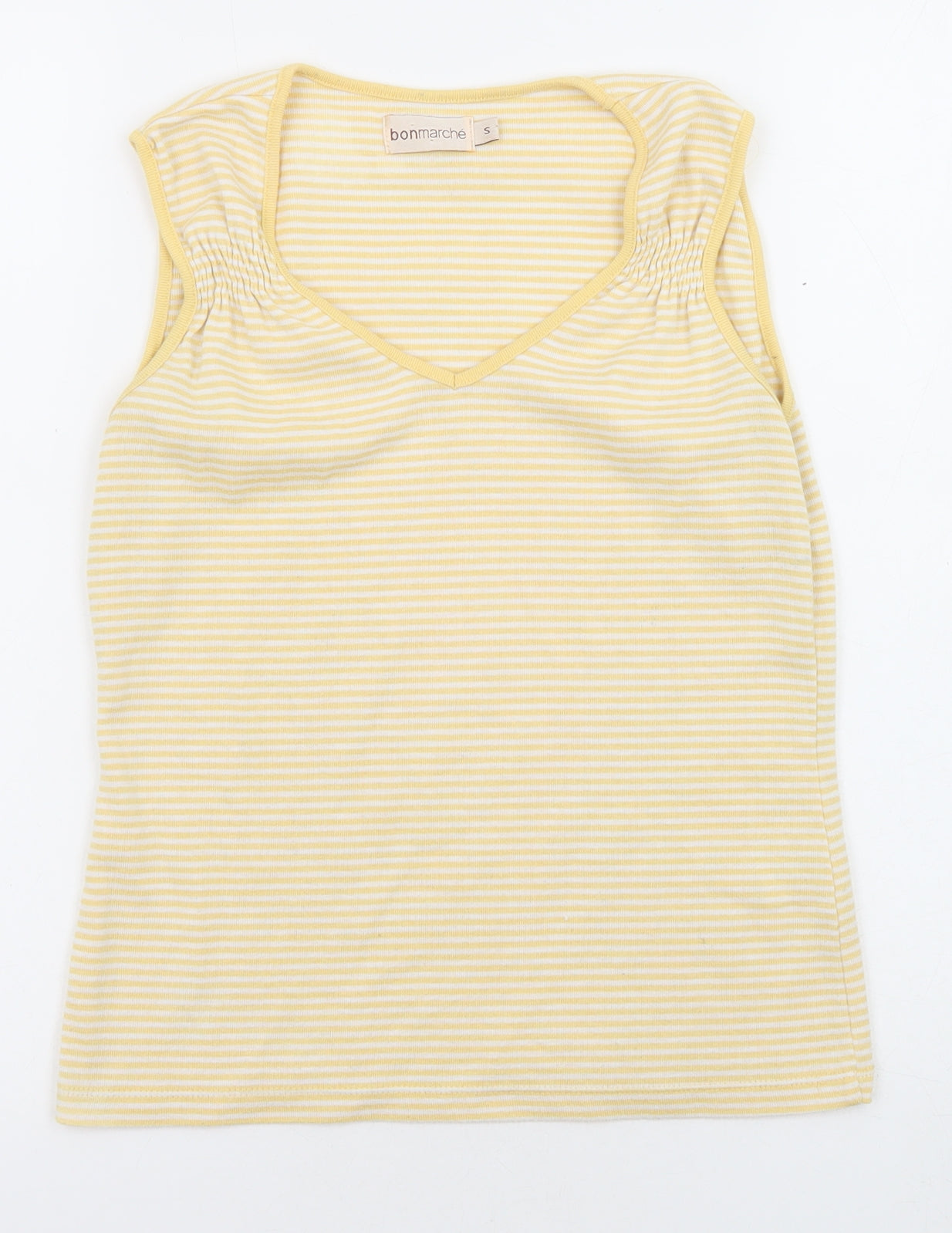 Womens UK Size S Bonmarché Yellow Basic T-Shirt