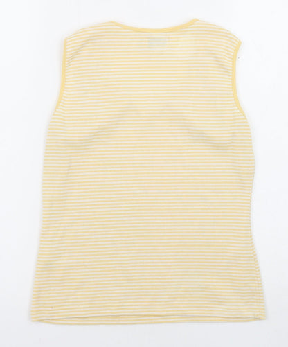 Womens UK Size S Bonmarché Yellow Basic T-Shirt