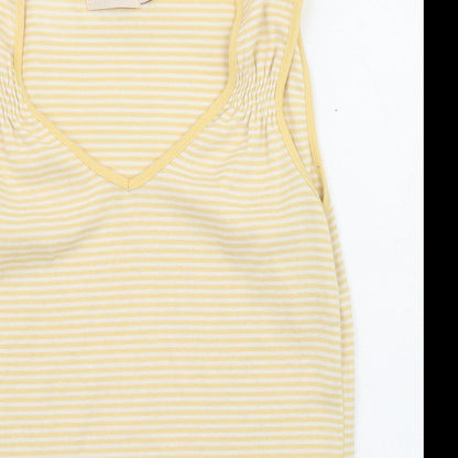 Womens UK Size S Bonmarché Yellow Basic T-Shirt