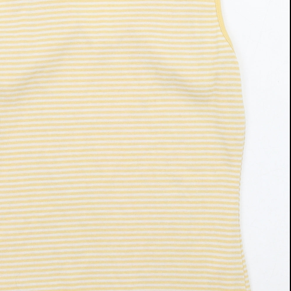 Womens UK Size S Bonmarché Yellow Basic T-Shirt