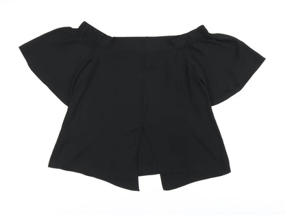 Womens UK Size 12 River Island Black Basic Blouse