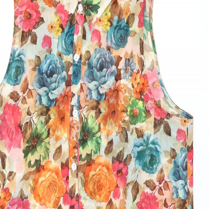 Womens UK Size XS Brave Soul Multicoloured Basic Button-Up