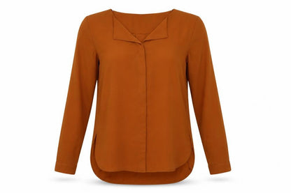 Womens UK Size XS VILA Orange Basic Blouse