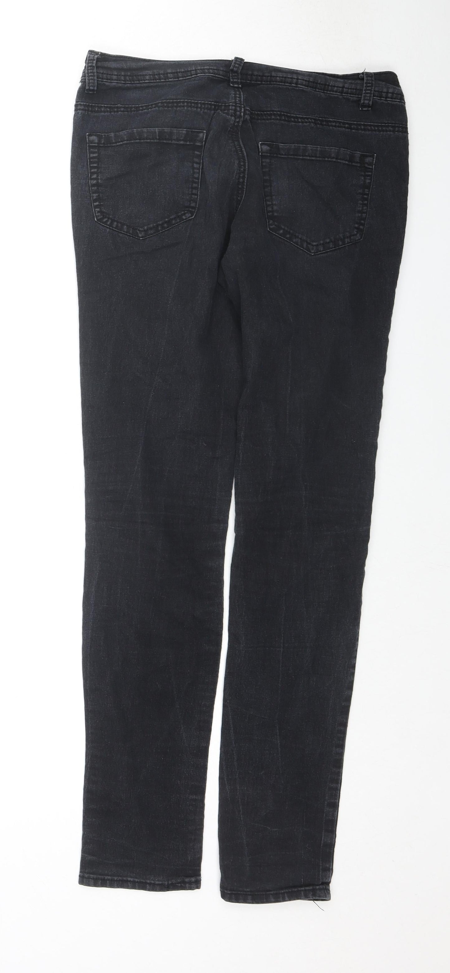 Denim & Co. Womens Black Cotton Skinny Jeans Size 10 L30 in Slim Zip