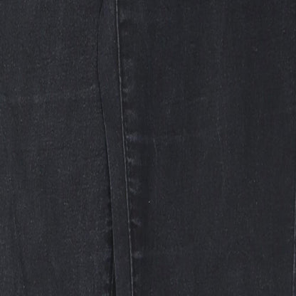Denim & Co. Womens Black Cotton Skinny Jeans Size 10 L30 in Slim Zip