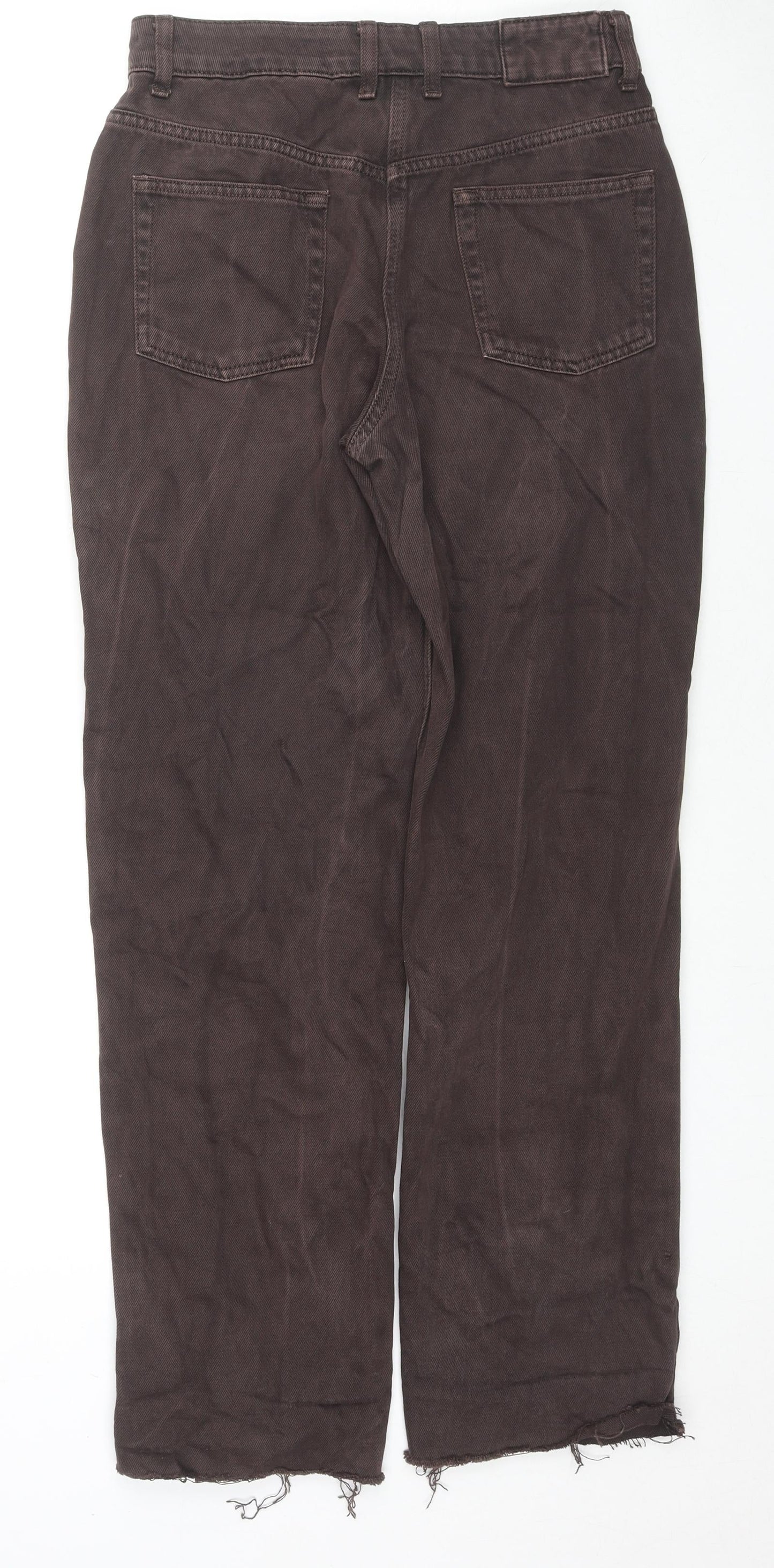 COLLUSION Womens Brown Cotton Straight Jeans Size 28 L28 in Regular Zip