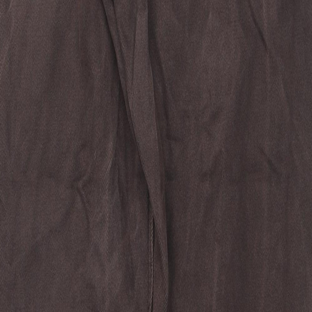 COLLUSION Womens Brown Cotton Straight Jeans Size 28 L28 in Regular Zip