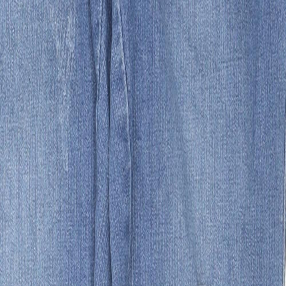 NEXT Womens Blue Cotton Skinny Jeans Size 10 L28 in Regular Zip