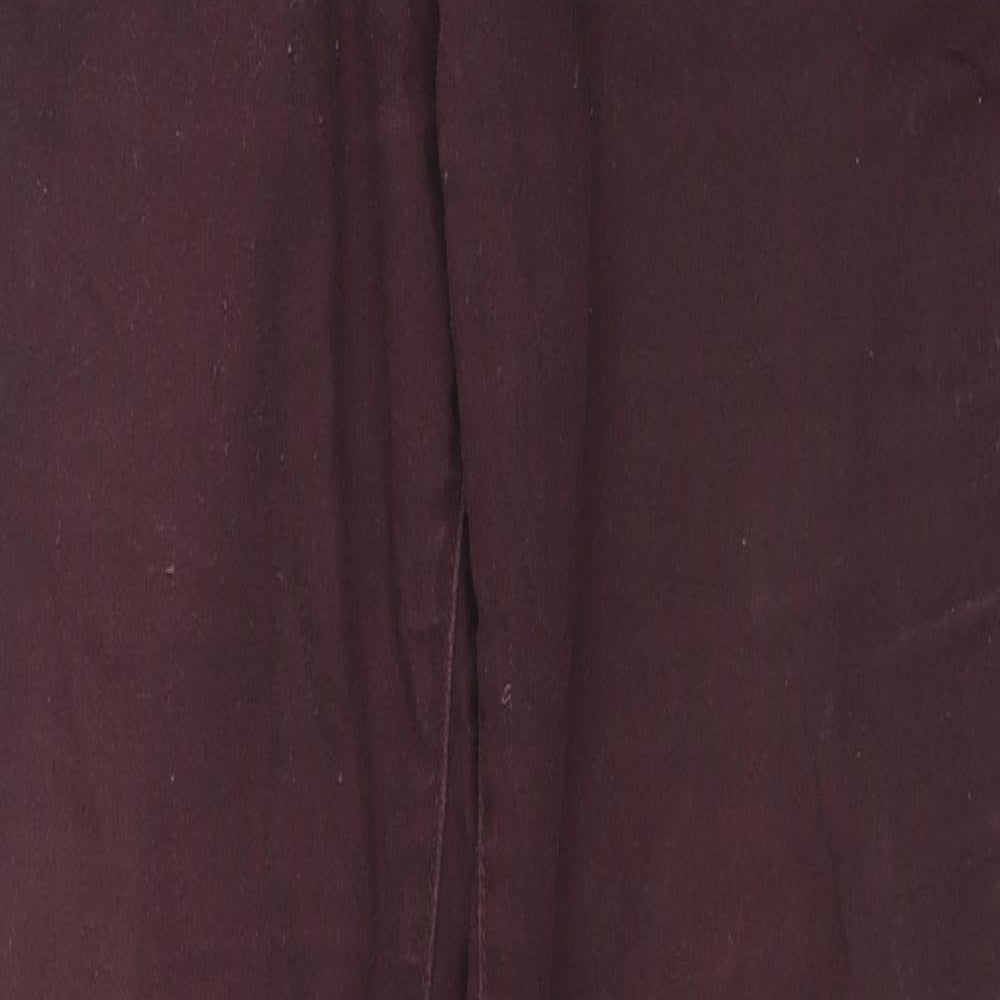 Denim & Co. Womens Red Cotton Skinny Jeans Size 12 L28 in Regular Zip