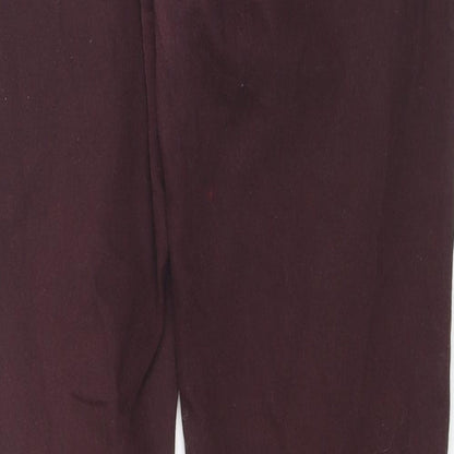 Denim & Co. Womens Red Cotton Skinny Jeans Size 12 L28 in Regular Zip