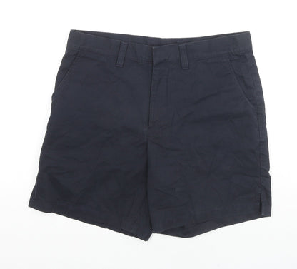 American Apparel Mens Blue Cotton Bermuda Shorts Size 31 in L7 in Regular Zip