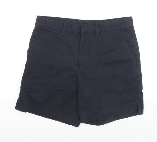 American Apparel Mens Blue Cotton Bermuda Shorts Size 31 in L7 in Regular Zip