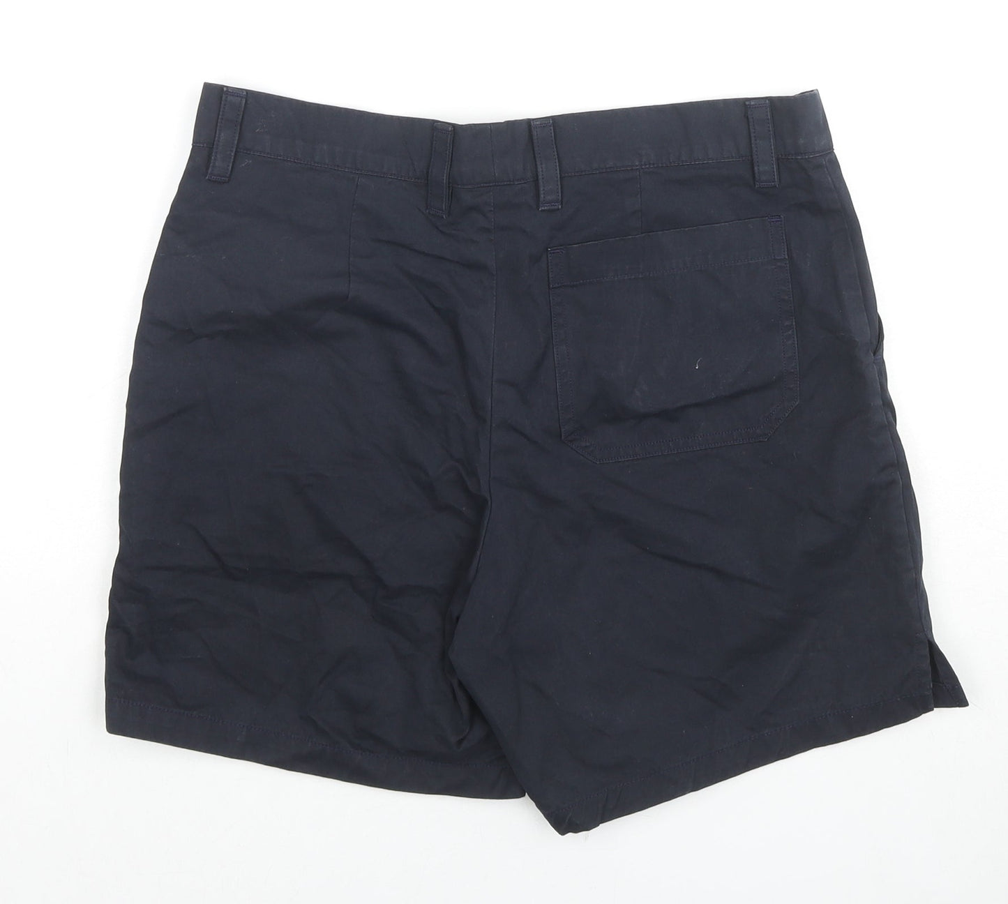 American Apparel Mens Blue Cotton Bermuda Shorts Size 31 in L7 in Regular Zip