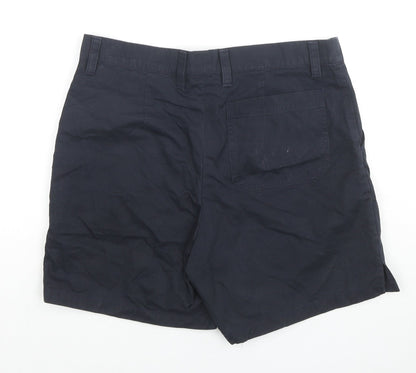 American Apparel Mens Blue Cotton Bermuda Shorts Size 31 in L7 in Regular Zip