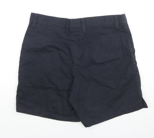 American Apparel Mens Blue Cotton Bermuda Shorts Size 31 in L7 in Regular Zip
