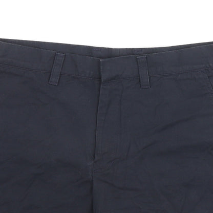 American Apparel Mens Blue Cotton Bermuda Shorts Size 31 in L7 in Regular Zip