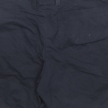 American Apparel Mens Blue Cotton Bermuda Shorts Size 31 in L7 in Regular Zip