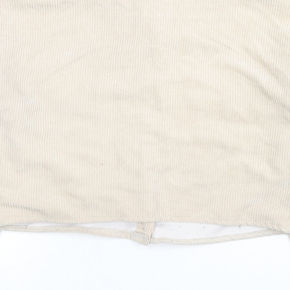 Missguided Womens Beige Jacket Size 6 Button