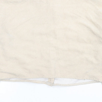 Missguided Womens Beige Jacket Size 6 Button