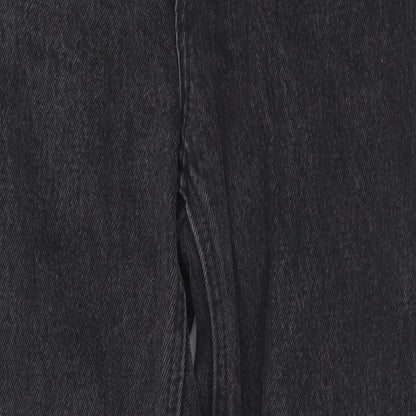 Pull&Bear Womens Black Cotton Straight Jeans Size 12 L27 in Regular Zip