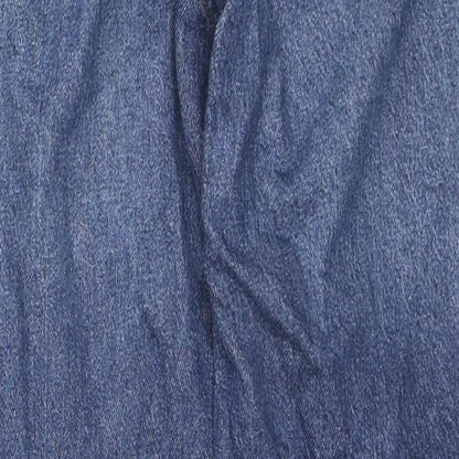 Zara Womens Blue Cotton Straight Jeans Size 36 in L26 in Regular Zip