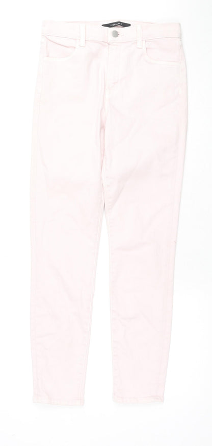 Womens UK Size 27 in J Brand Regular Fit Skinny Pink Jeans