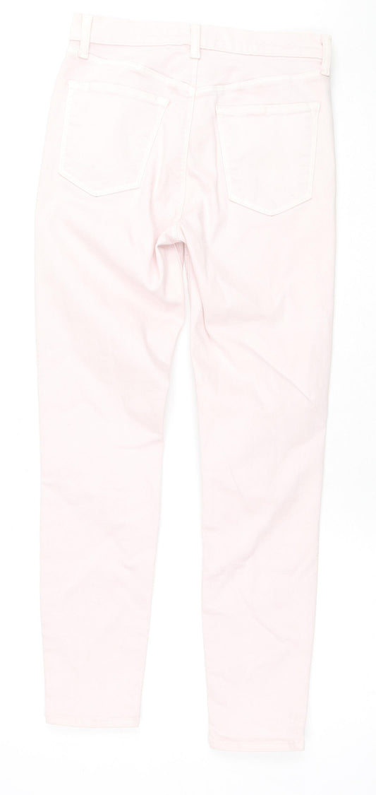 Womens UK Size 27 in J Brand Regular Fit Skinny Pink Jeans