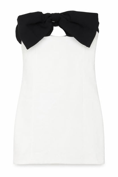 Zara Womens White Polyester Mini Size M Sweetheart Zip - Strapless