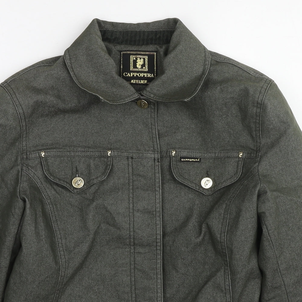 Capopera Womens Green Jacket Size S Button