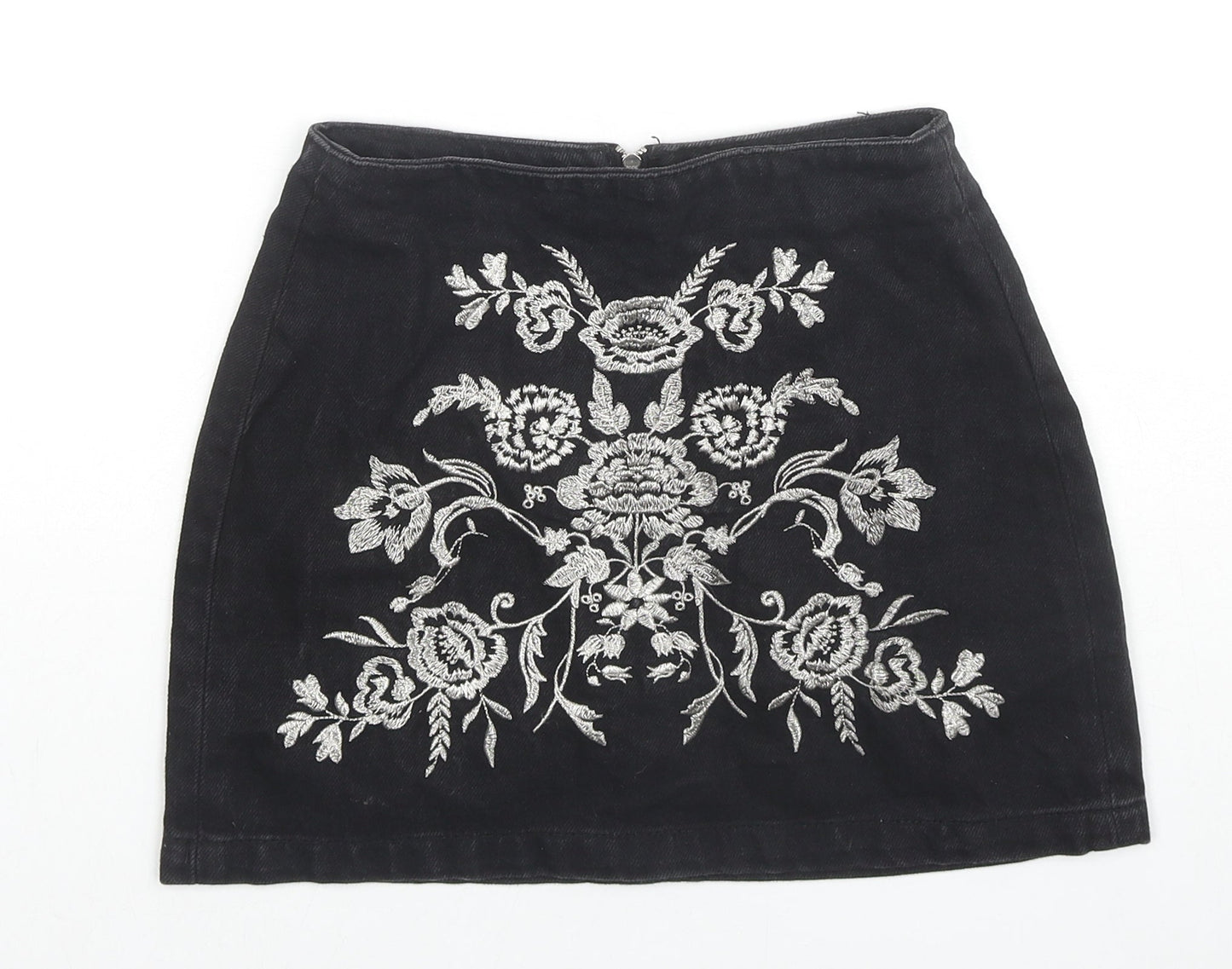 Womens UK Size 4 Topshop Mini Denim Skirt