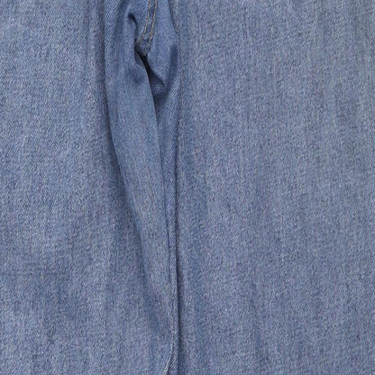 Hutson Harbour Mens Blue Cotton Straight Jeans Size 38 in L33 in Regular Zip