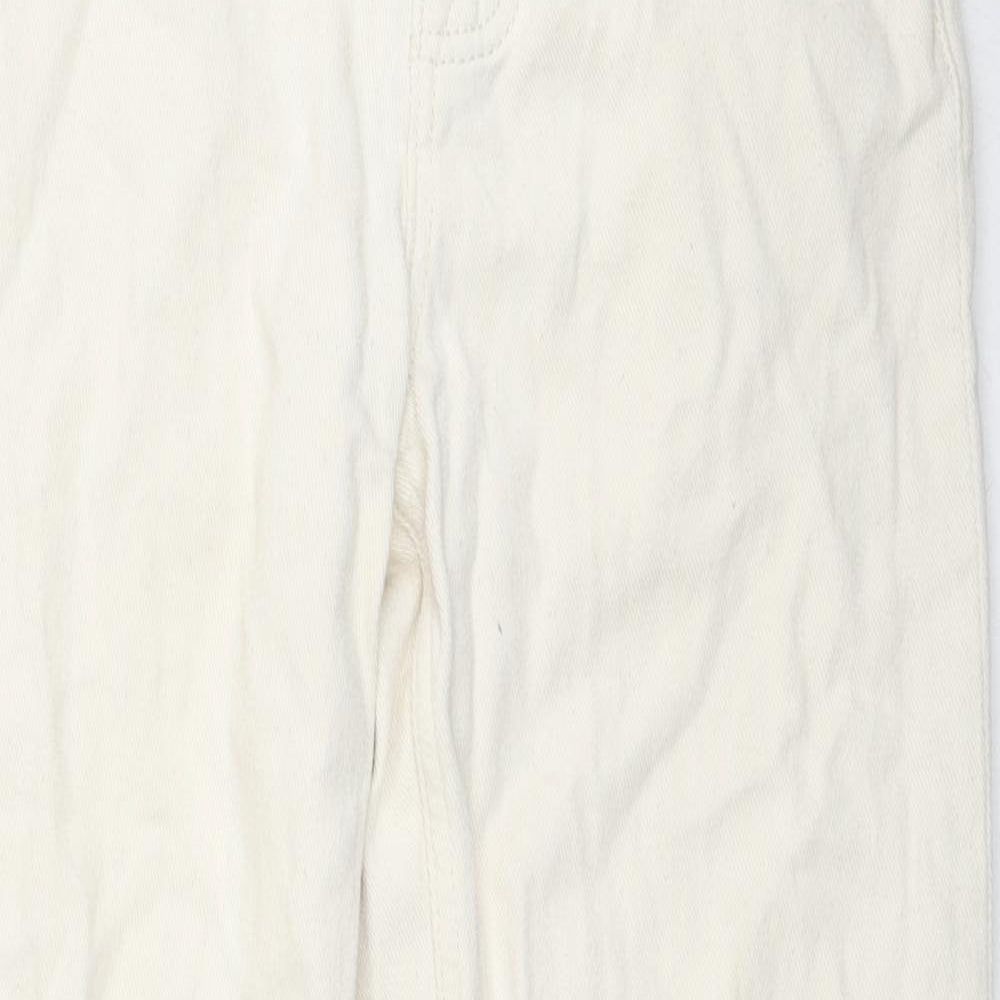 Womens UK Size 6 Warehouse Regular Fit Tapered Beige Jeans