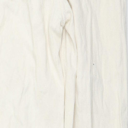 Womens UK Size 6 Warehouse Regular Fit Tapered Beige Jeans