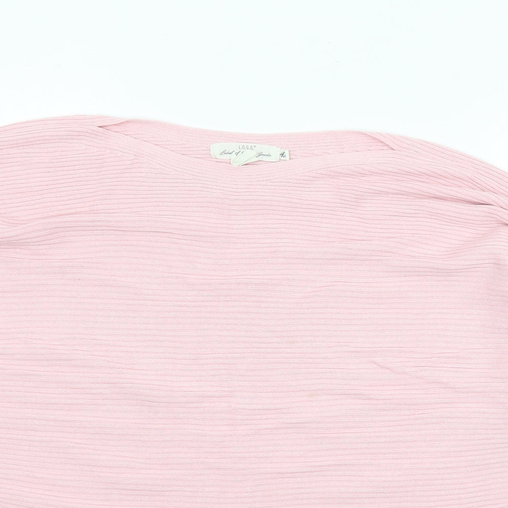 Womens UK Size XS H&M Pink Pullover Jumper