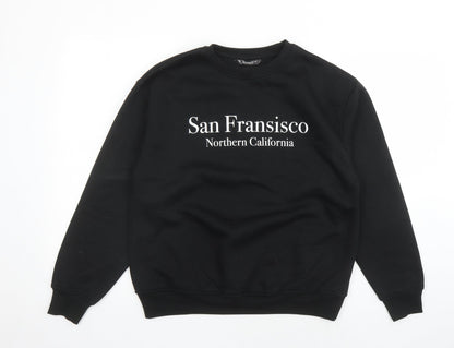 Womens UK Size S Dunnes Stores Black Pullover Sweatshirt