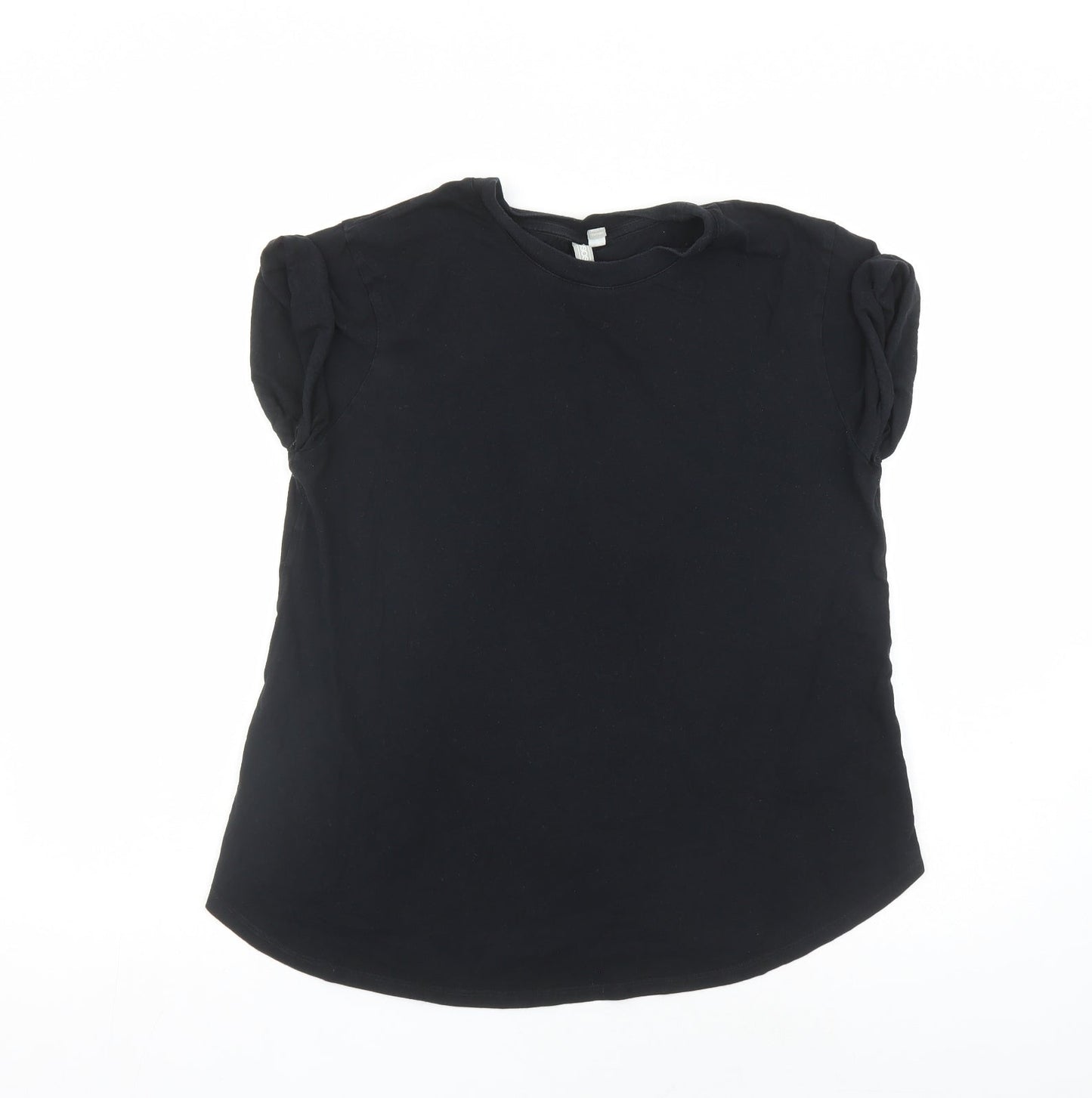 Womens UK Size 10 ASOS Black Basic T-Shirt