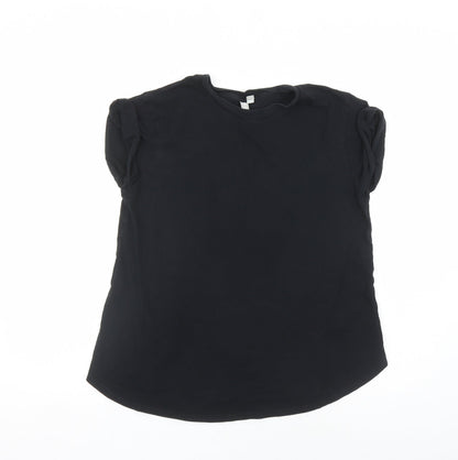Womens UK Size 10 ASOS Black Basic T-Shirt